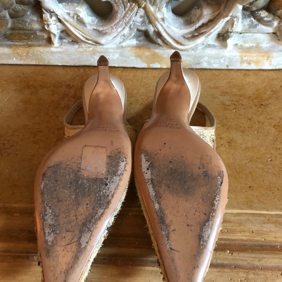 Badgley Mishka gold lace evening shoes - Picture 5 of 8